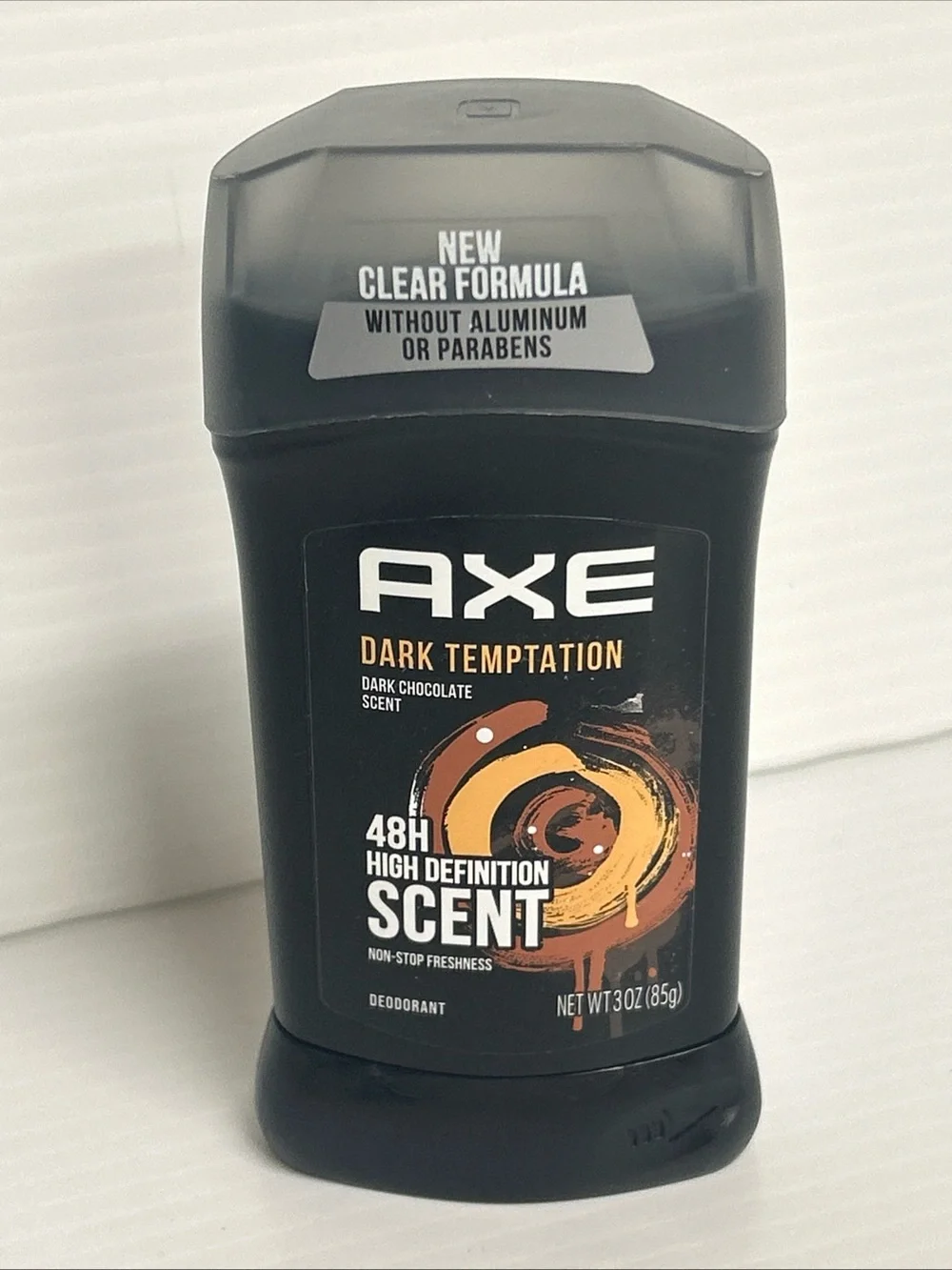 New Axe Dark Temptation Clear Formula Men’s Deodorant Dark Chocolate Scent 3oz